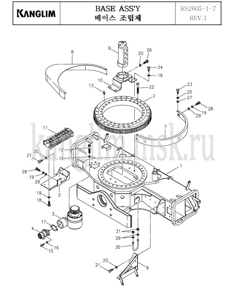 Kanglim KS 2605 база (станина) Kanglim KS 2605 база (станина)